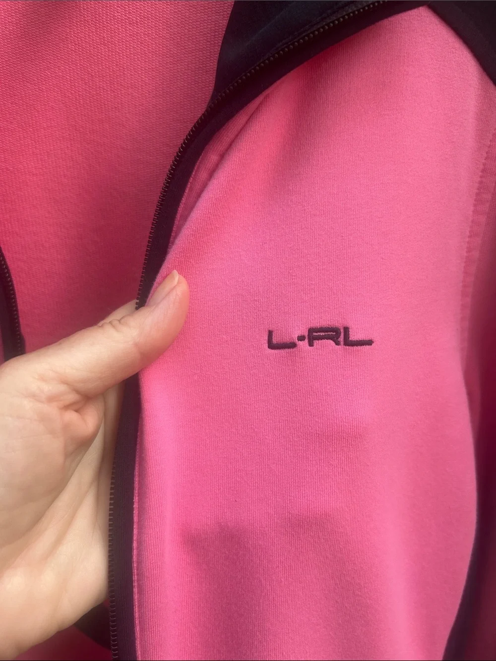 Ralph Lauren Pink and Black Zip-Up Jacket